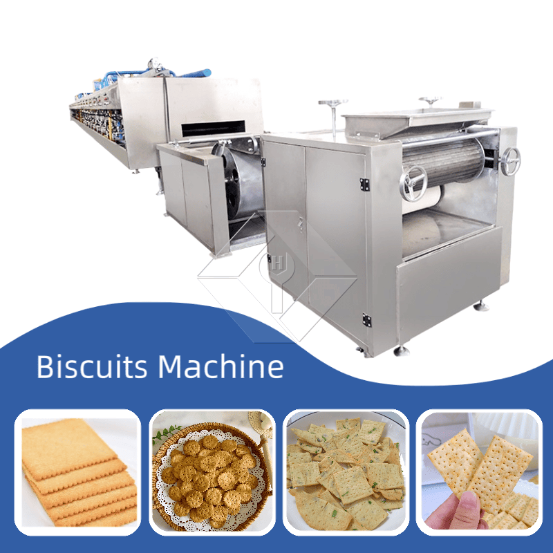 Máquina automática para hacer galletas | Línea de producción de galletas duras y crujientes | Equipos industriales para galletas