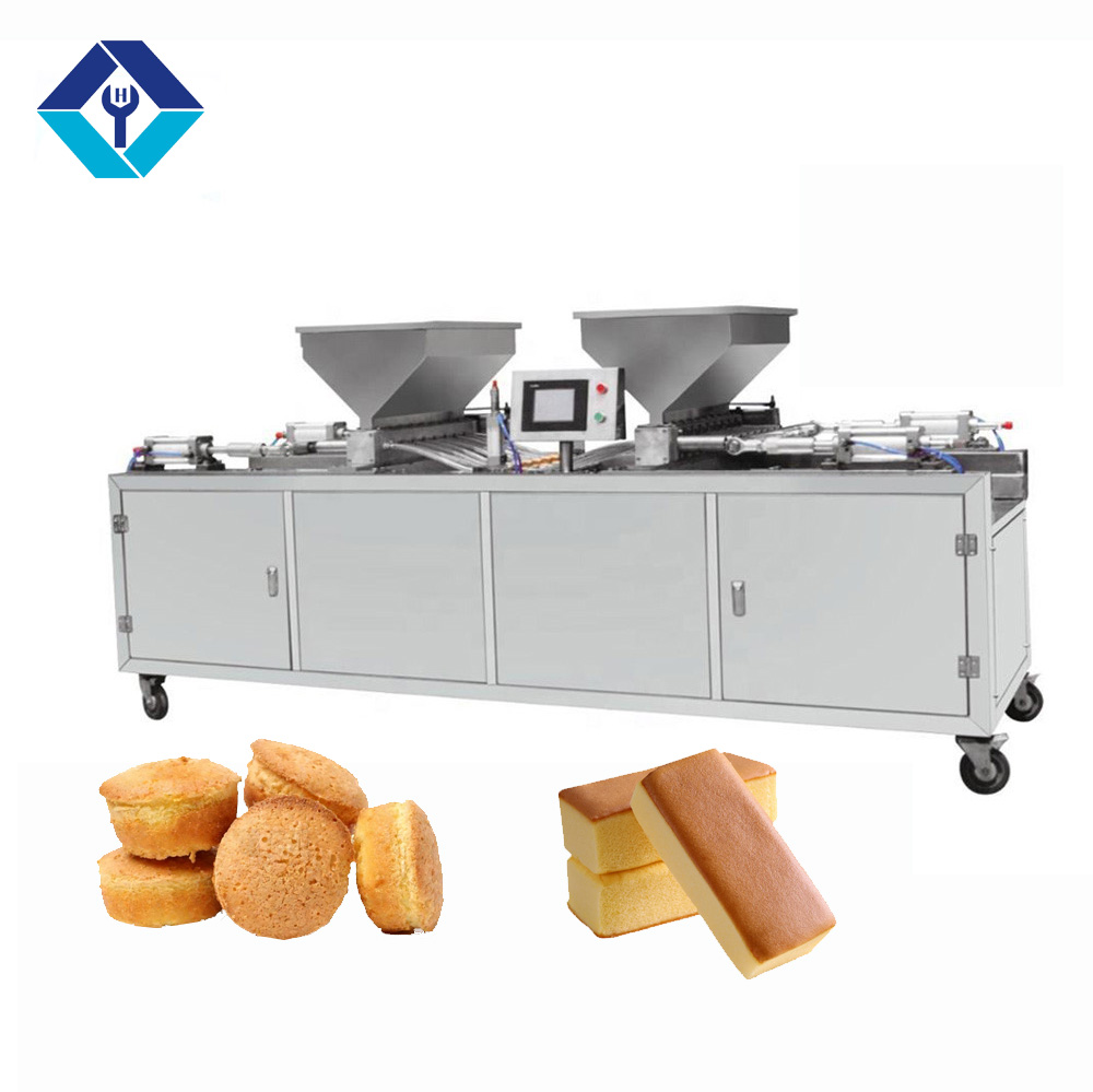 Línea de producción de catación de pasteles en capas con depósito de pasteles
