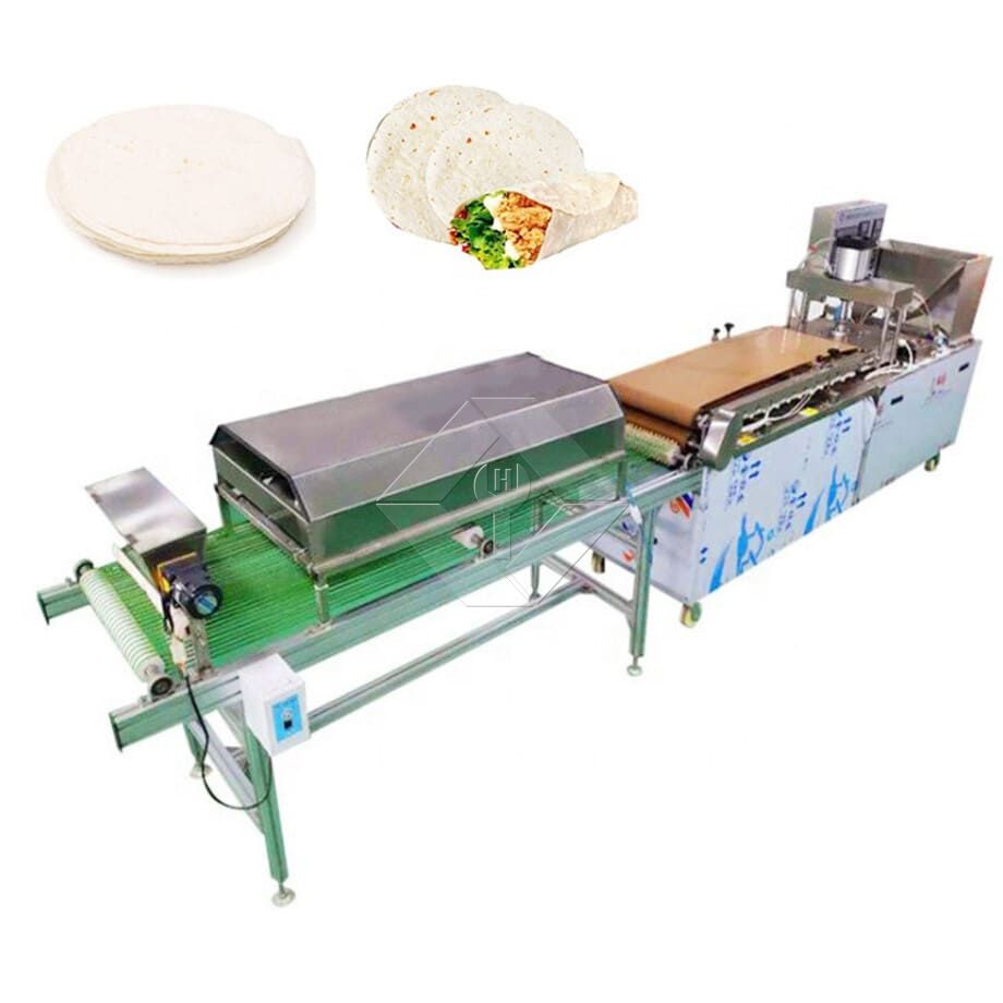 Máquina automática para hacer pan de pita, Chapati, pan plano, panqueque, Roti, tortilla, pato asado, panqueque, Lavash