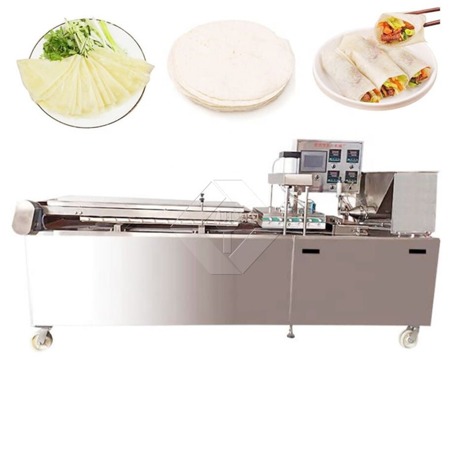 Máquina automática para hacer pan de pita, Chapati, pan plano, panqueque, Roti, tortilla, pato asado, panqueque, Lavash
