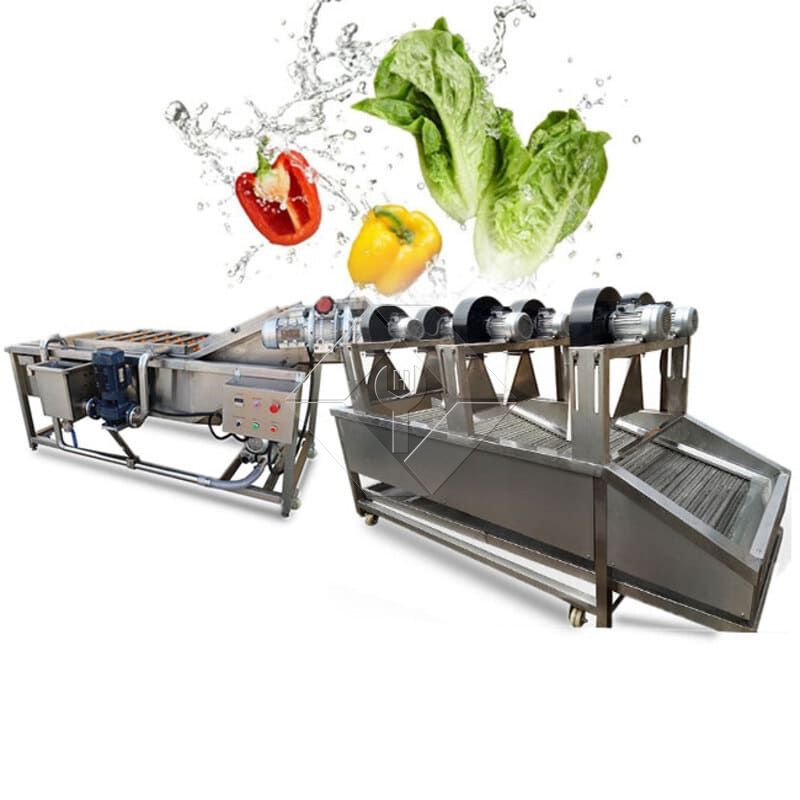 Línea de producción de ensaladas de verduras | Planta procesadora de lechuga