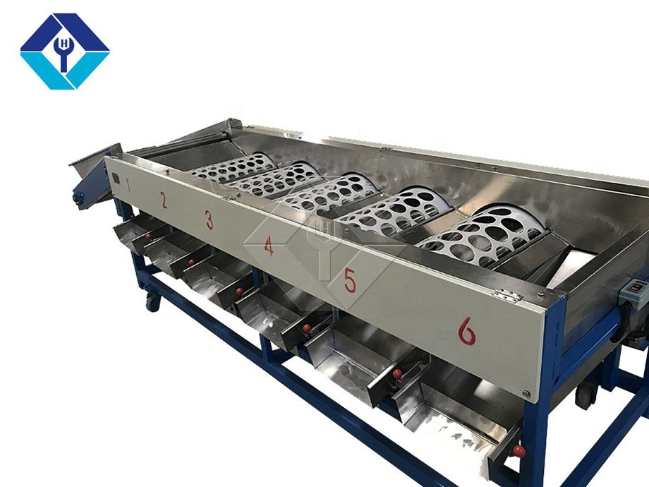 La capacidad de procesamiento de la línea automática de lavado, secado y clasificación de frutas y verduras es generalmente de entre 300 kg/h y 3000 kg/h.