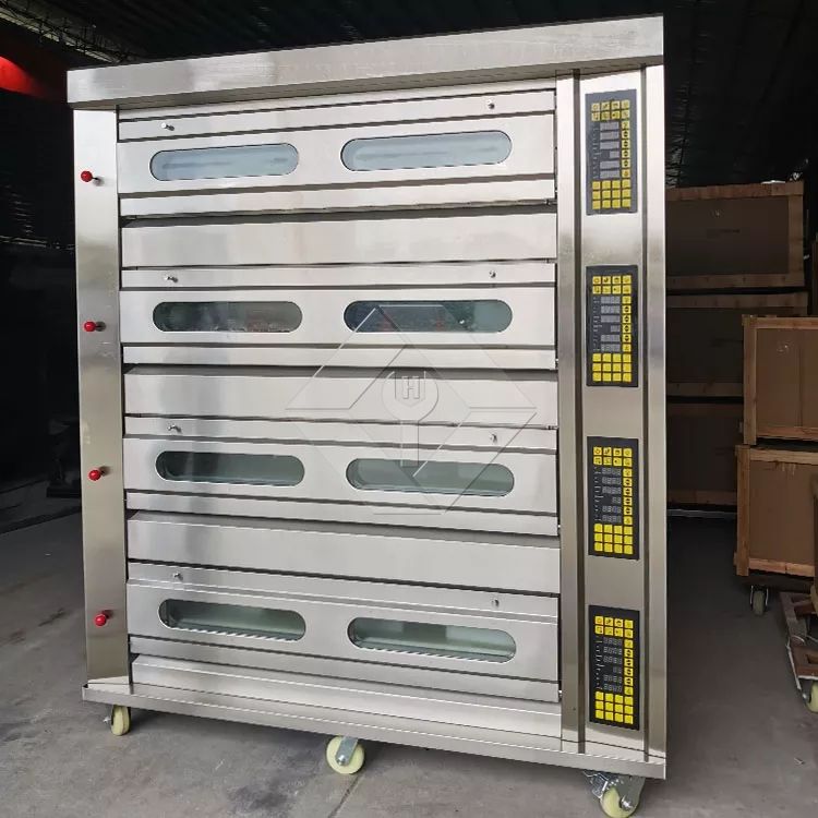 Horno de panadería comercial de 4 pisos y 16 bandejas
