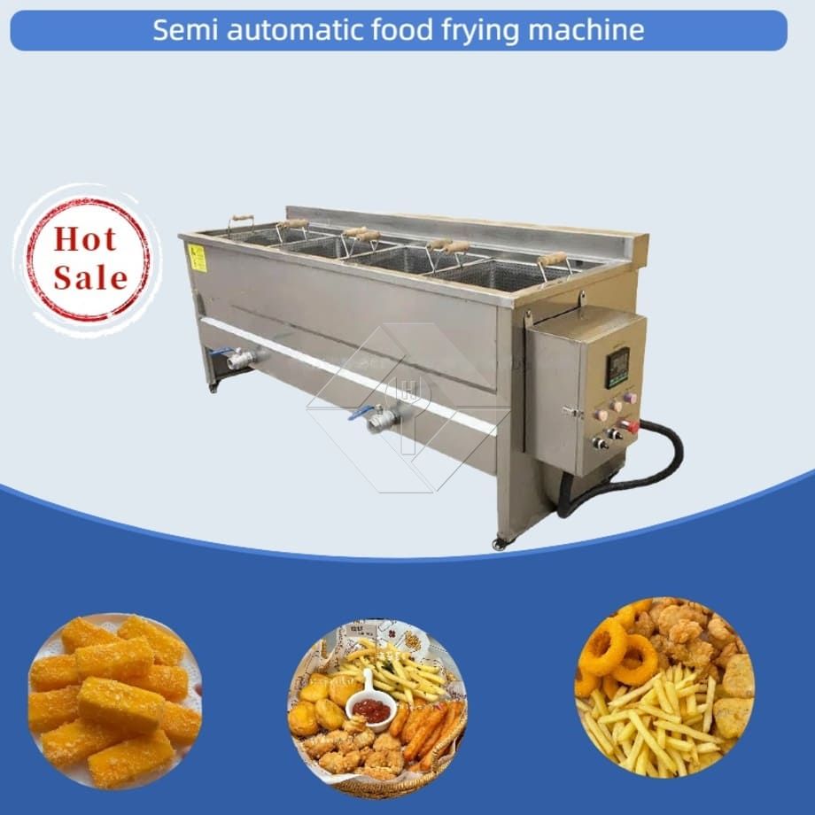 Máquina profesional para freír aperitivos, tipo lote, Manual, freidora de patatas fritas, alta calidad