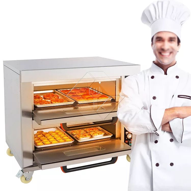 Venta caliente nuevo horno de gas de panadería para horno de doble piso y 4 bandejas