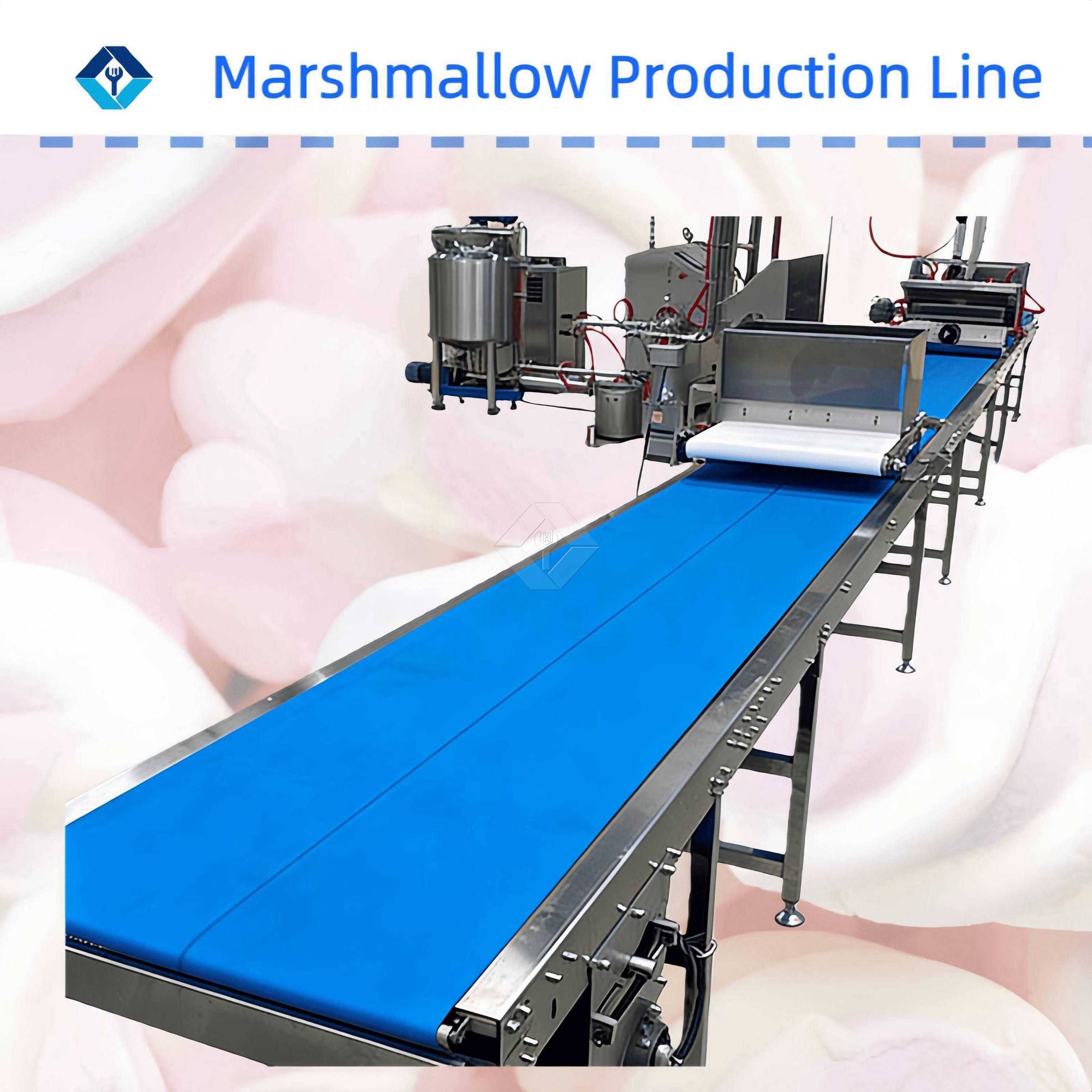 Línea de producción de malvaviscos que ahorra energía y es rentable para la fabricación de dulces