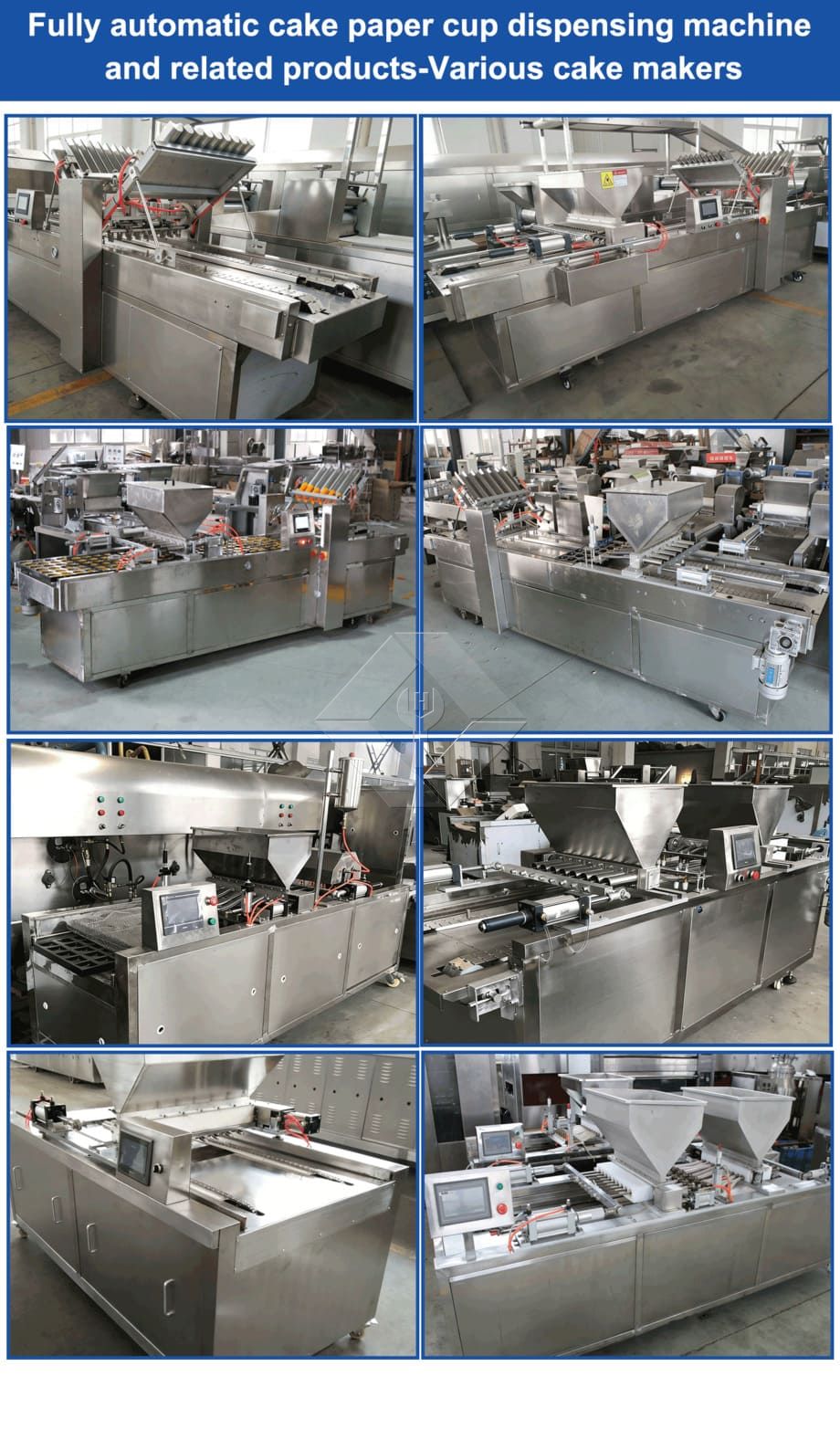 Línea de producción automática de muffins precio de fábrica Mini máquina para hacer pasteles industriales para poner papeles para cupcakes
