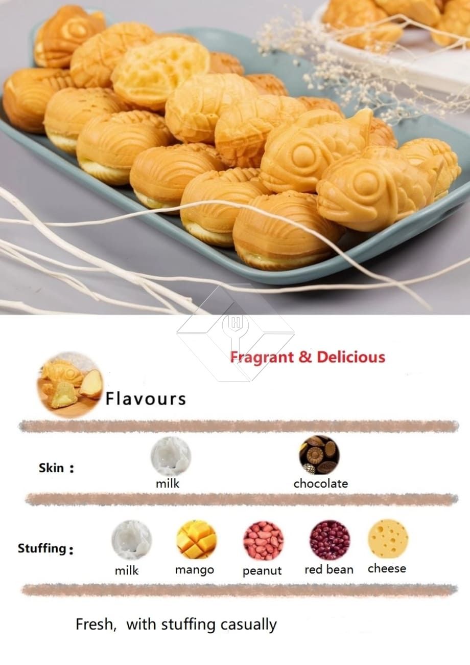 Máquina de pastel Taiyaki completamente automática Máquina de pastel Taiyaki completamente automática