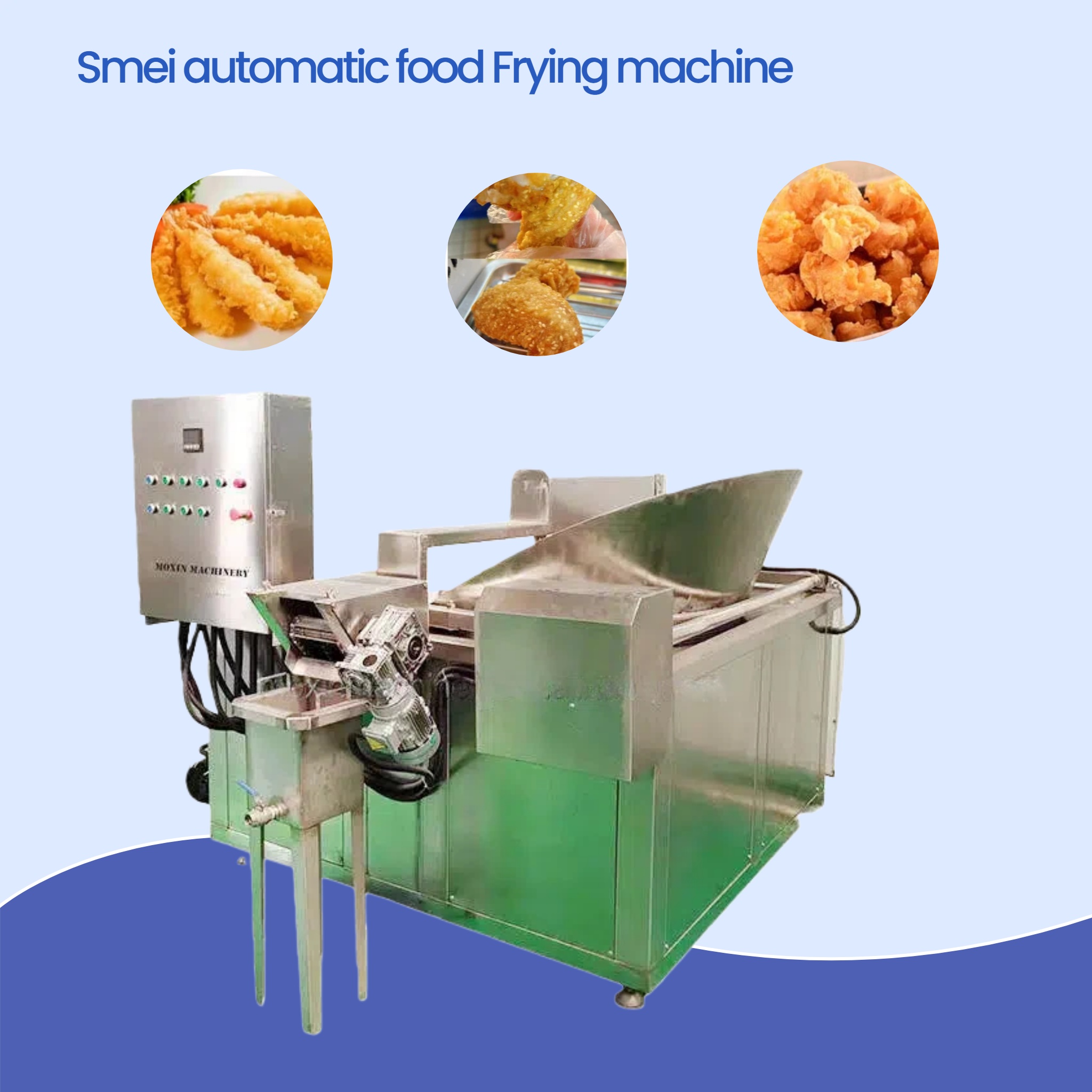 Proveedor automático de freidora de pollo frito, donas, patatas fritas
