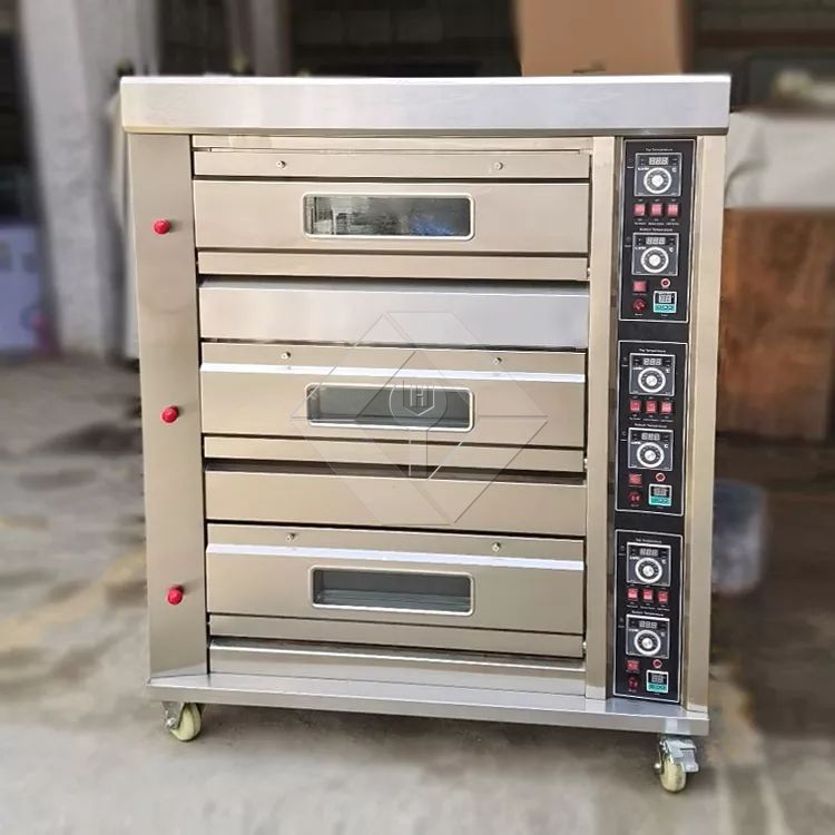 Horno de panadería comercial de 4 pisos y 16 bandejas