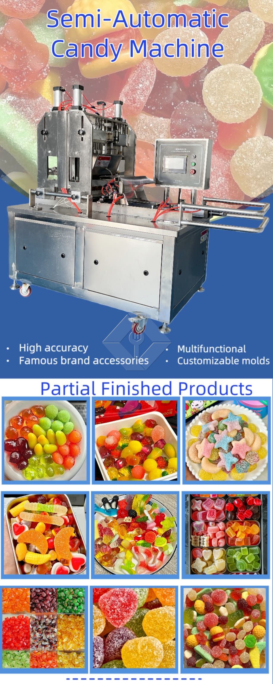 Máquina para fabricar dulces de goma pequeños Máquinas para ositos de goma de gelatina Máquina para producir dulces de goma pequeños Máquina para fabricar dulces de goma pequeños Máquinas para ositos de goma de gelatina Máquina para producir dulces de goma pequeños