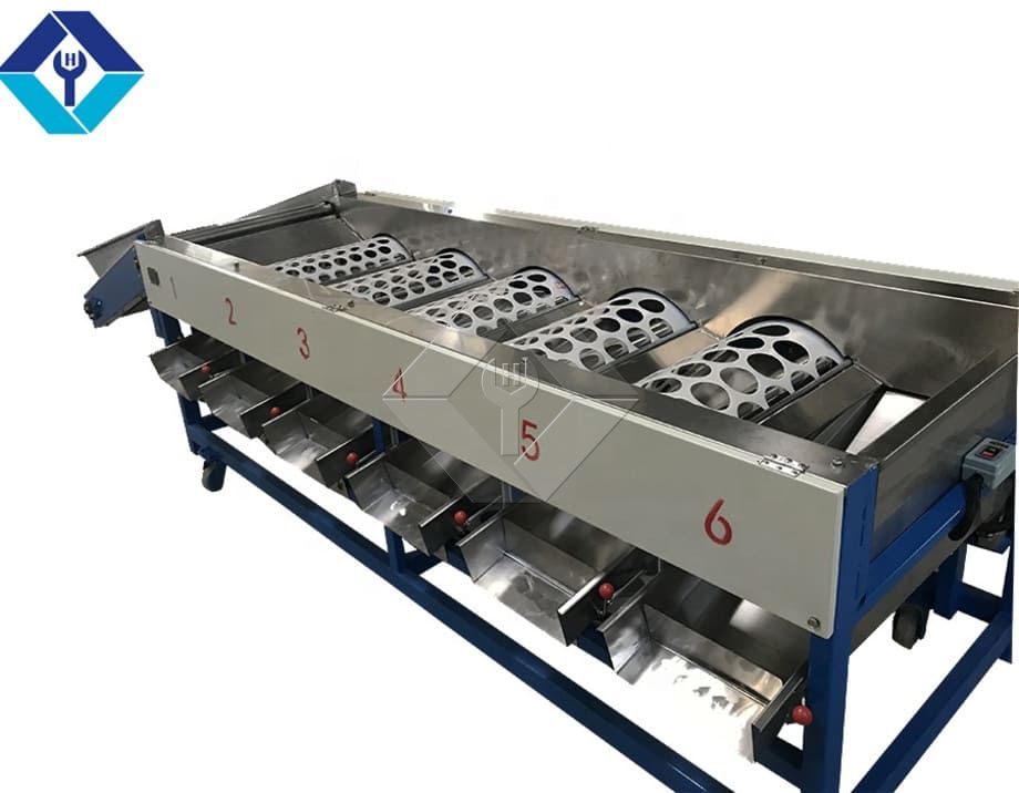 La capacidad de procesamiento de la línea automática de lavado, secado y clasificación de frutas y verduras es generalmente de entre 300 kg/h y 3000 kg/h.