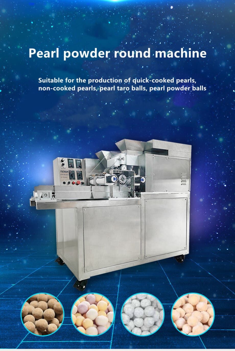 Máquina comercial completamente automática para hacer perlas de tapioca, almidón de tapioca, sagú