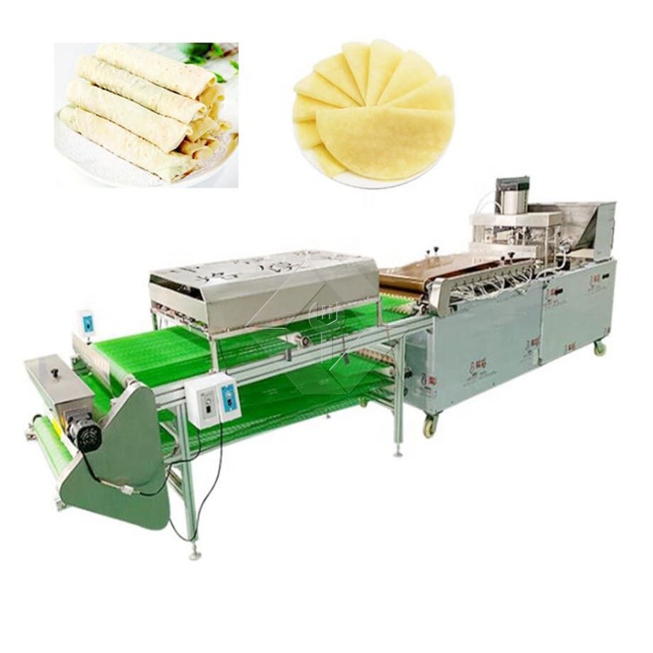Máquina automática para hacer pan de pita, Chapati, pan plano, panqueque, Roti, tortilla, pato asado, panqueque, Lavash