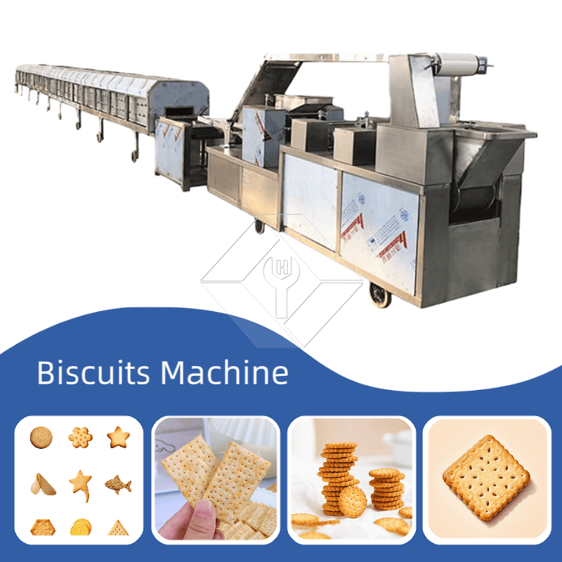 Máquina automática para hacer galletas | Línea de producción de galletas duras y crujientes | Equipos industriales para galletas