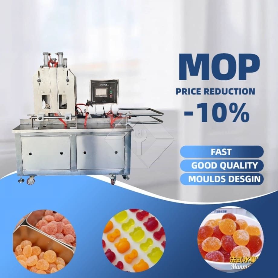 Máquina para fabricar dulces de goma pequeños Máquinas para ositos de goma de gelatina Máquina para producir dulces de goma pequeños