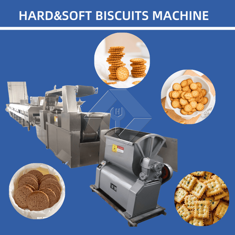 Máquina automática para hacer galletas | Línea de producción de galletas duras y crujientes | Equipos industriales para galletas