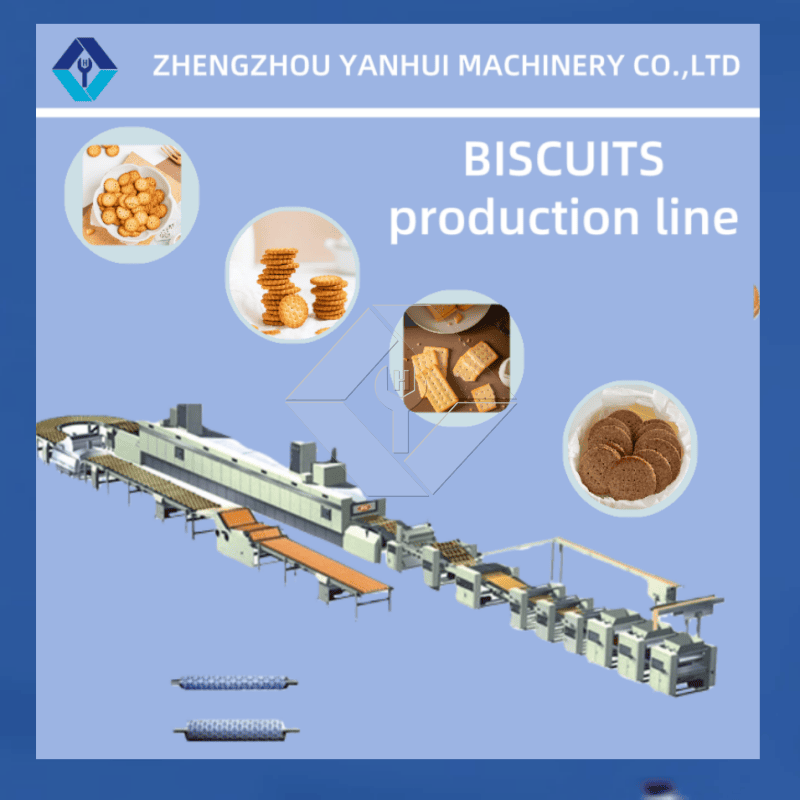 Máquina automática para hacer galletas | Línea de producción de galletas duras y crujientes | Equipos industriales para galletas