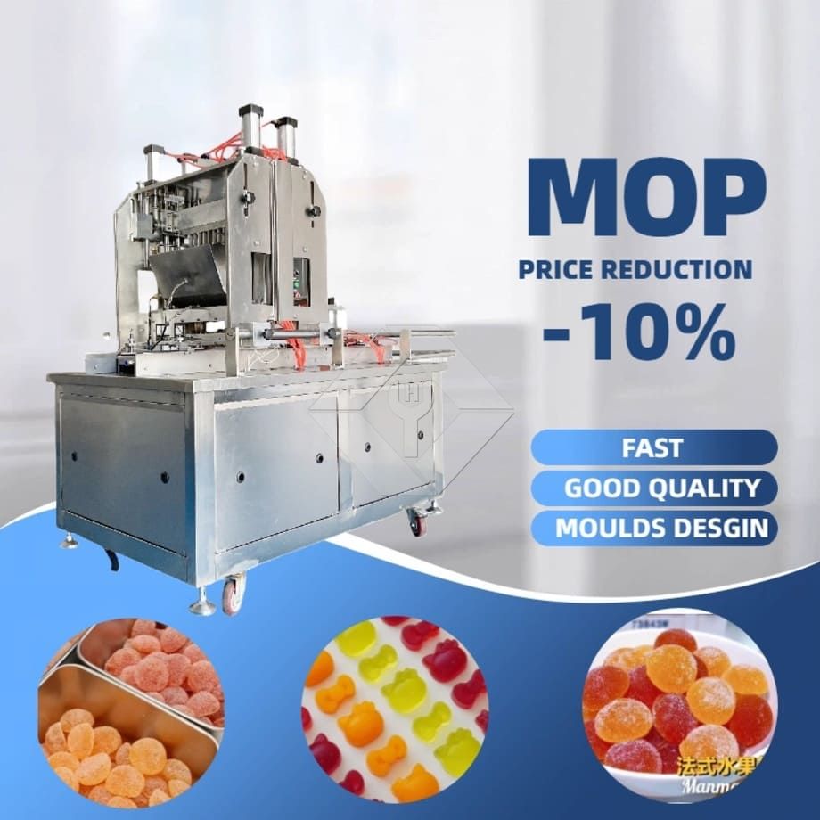 Máquina para fabricar dulces de goma pequeños Máquinas para ositos de goma de gelatina Máquina para producir dulces de goma pequeños