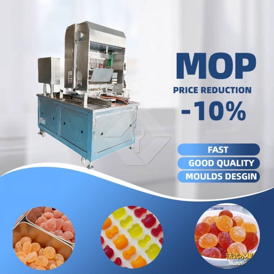 Máquina para fabricar dulces de goma pequeños Máquinas para ositos de goma de gelatina Máquina para producir dulces de goma pequeños