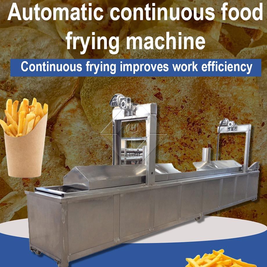 Freidora eléctrica de pollo, freidora de pollo, freidora automática continua, freidora de hamburguesas con transportador