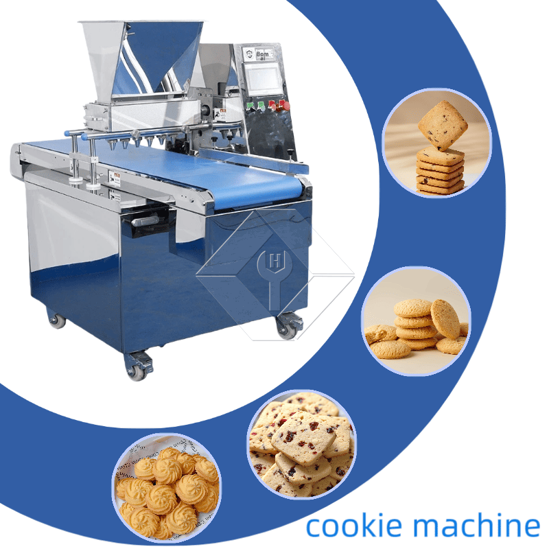 Máquina automática para fabricar galletas con formas y troqueles intercambiables para producción de galletas personalizadas y uso industrial de alto rendimiento