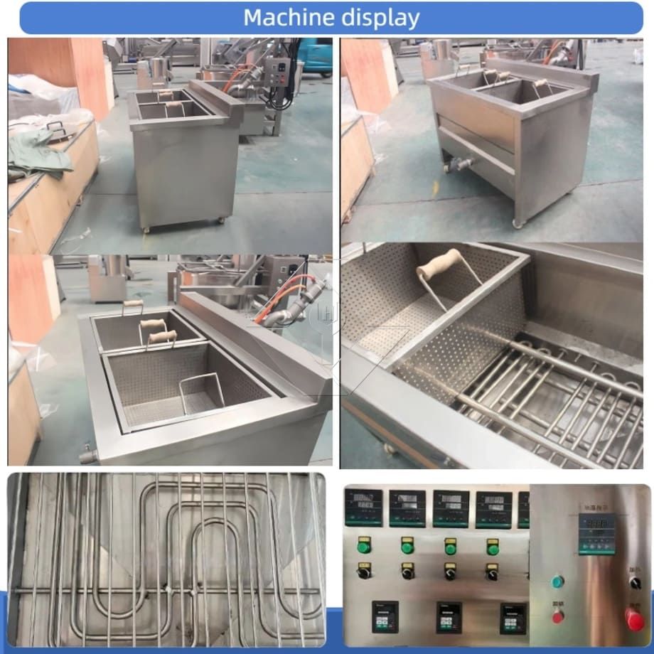 Máquina profesional para freír aperitivos, tipo lote, Manual, freidora de patatas fritas, alta calidad