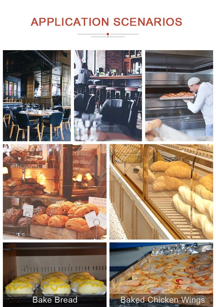 Horno de panadería comercial de 4 pisos y 16 bandejas Horno de panadería comercial de 4 pisos y 16 bandejas