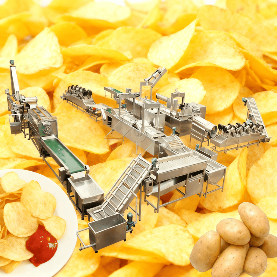Máquina automática para hacer patatas fritas a gran escala, línea de producción de patatas fritas a precio de Turquía
