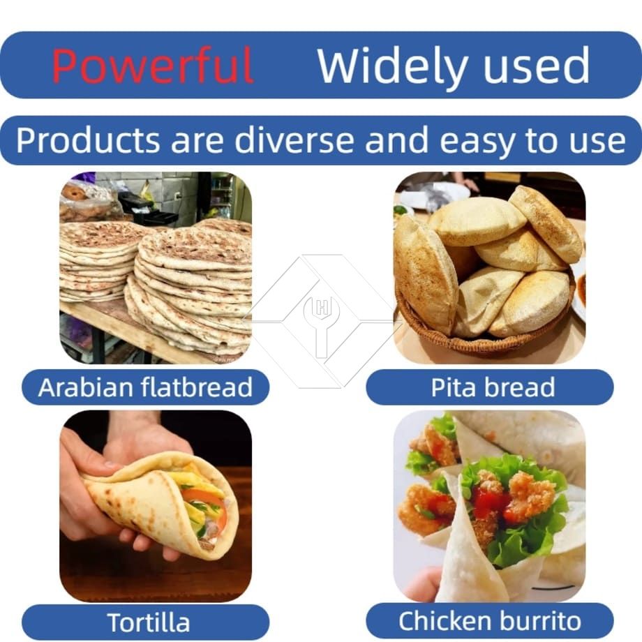 Máquina comercial para hacer pan de pita árabe