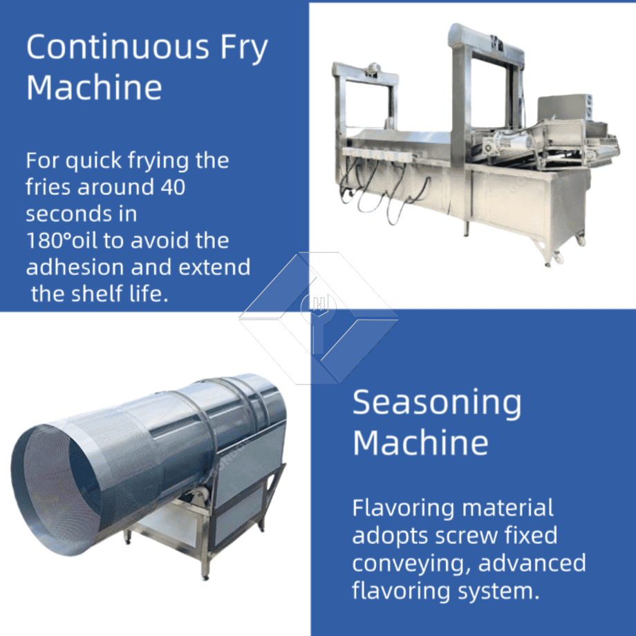 Precio de fábrica 100-1000kg Máquina automática para fabricar papas fritas congeladas Línea de producción para la venta