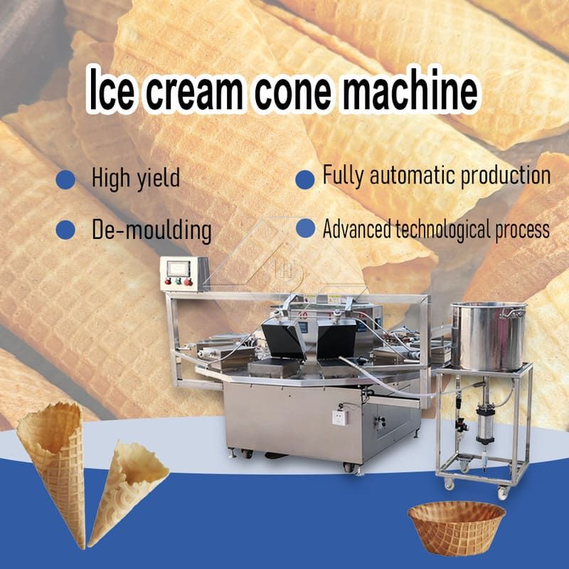 Cono de azúcar rodante giratorio para hornear helado Poke Cornet conos enrollados que hace la máquina