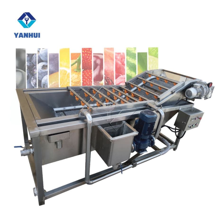 Transportador Lavador de Frutas y Verduras | Lavadora de burbujas para una limpieza eficiente de productos agrícolas