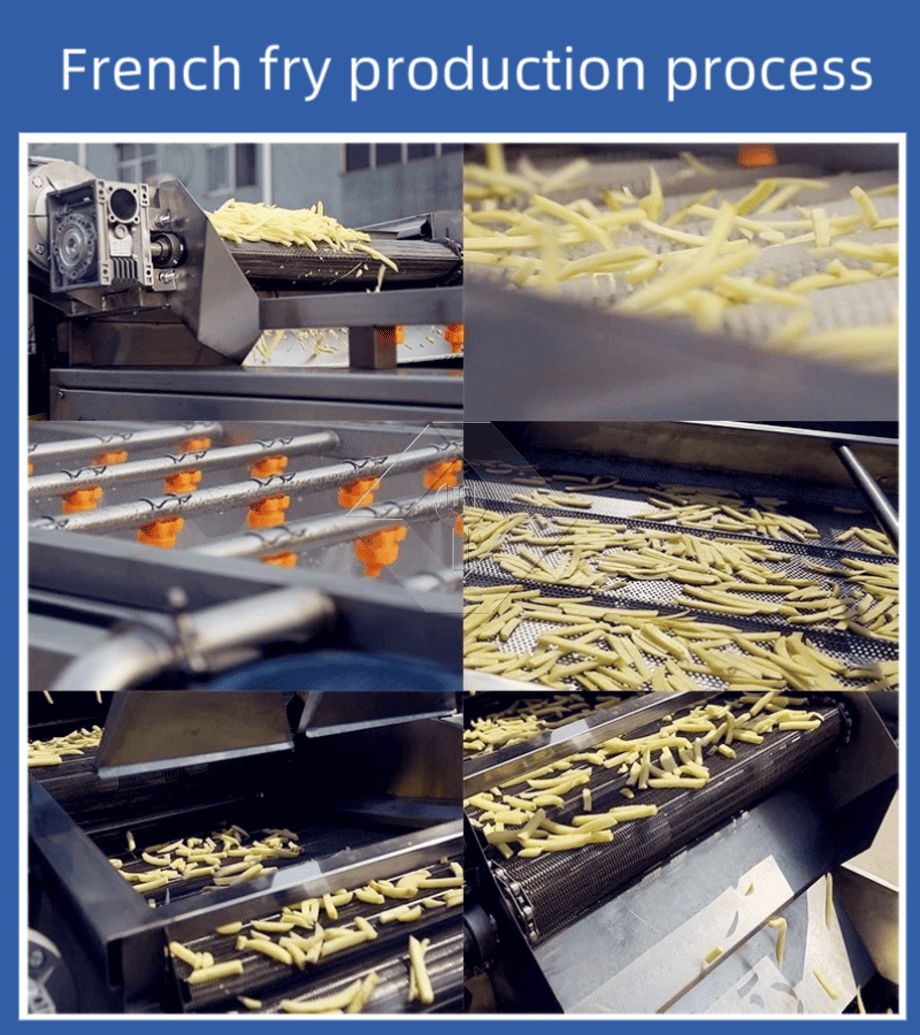 Precio de fábrica 100-1000kg Máquina automática para fabricar papas fritas congeladas Línea de producción para la venta