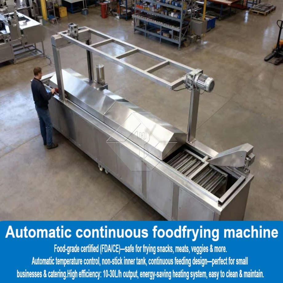 Freidora eléctrica de pollo, freidora de pollo, freidora automática continua, freidora de hamburguesas con transportador