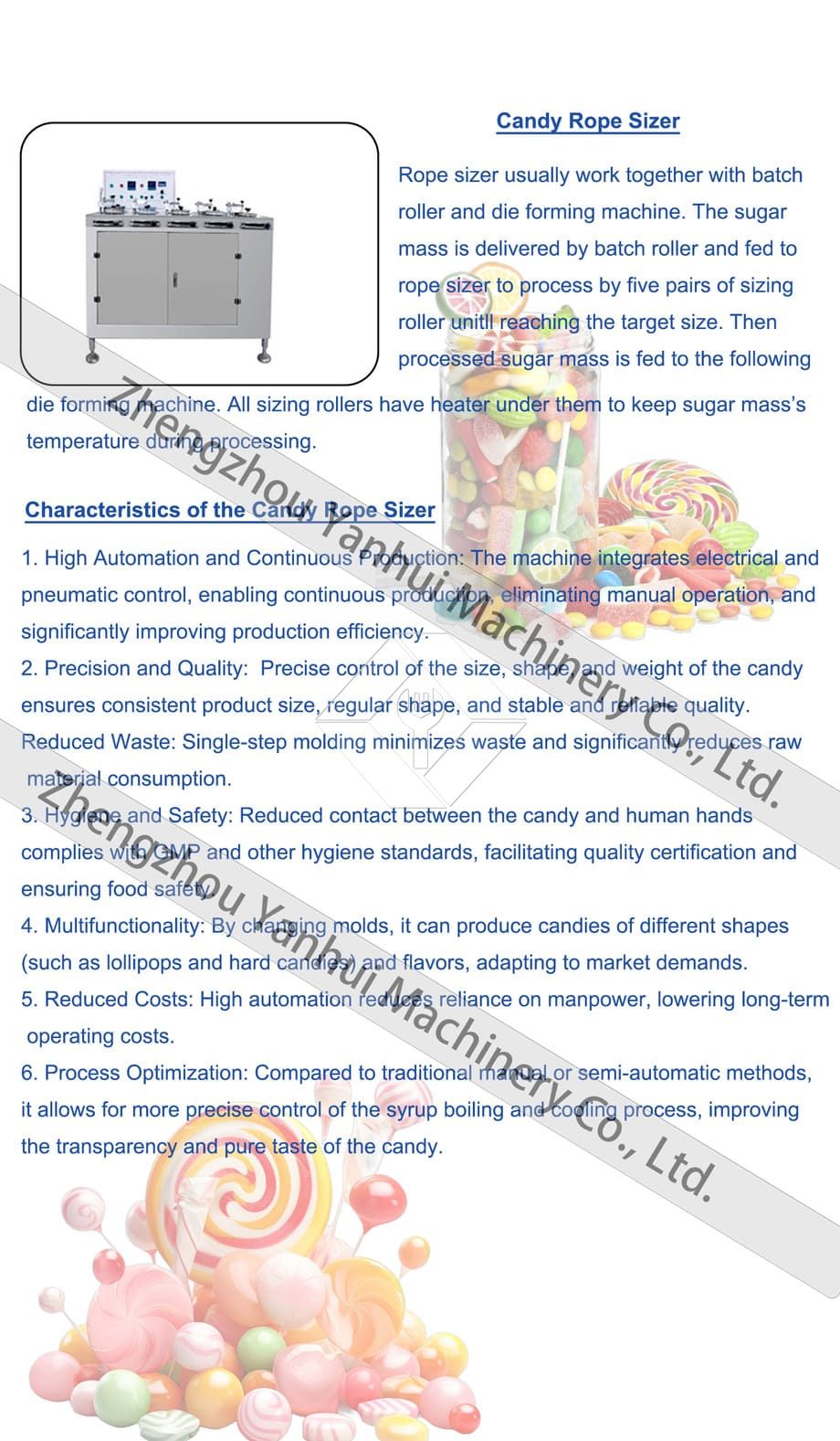 Línea de producción de confitería de piruleta especial completamente automática/máquina para hacer dulces hara