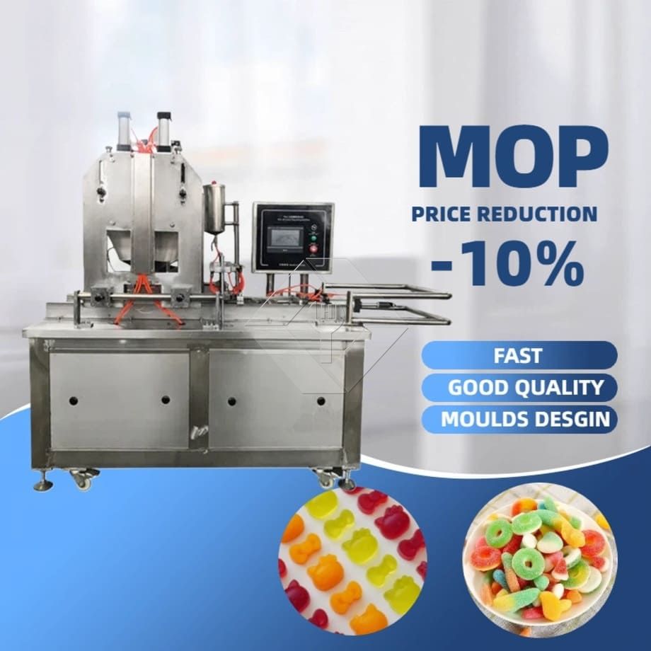 Máquina para fabricar dulces de goma pequeños Máquinas para ositos de goma de gelatina Máquina para producir dulces de goma pequeños